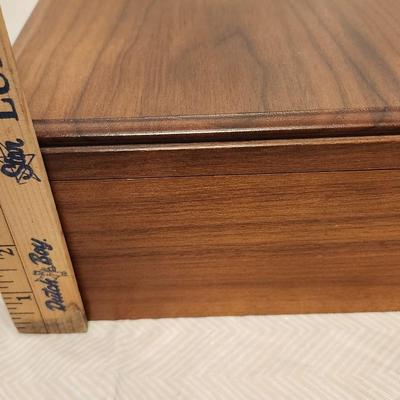 Wooden Jewelry box plus items inside