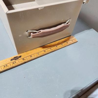 Vintage TOWER Safe Storage File Cabinet and lock box