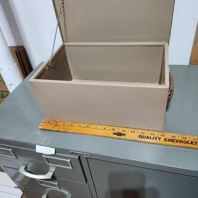 Vintage TOWER Safe Storage File Cabinet and lock box