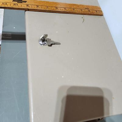 Vintage TOWER Safe Storage File Cabinet and lock box