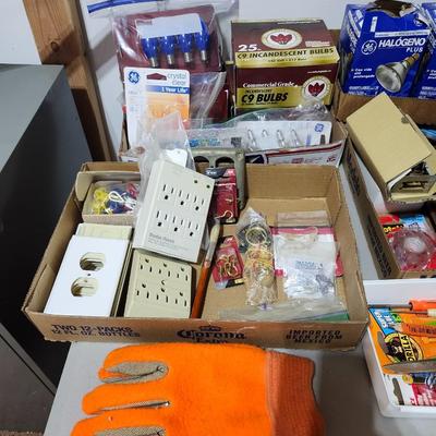 Home Improvement lot including light bulbs