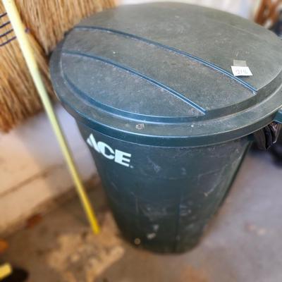 Household lot, trash can, iron and ironing board cleaning supplies