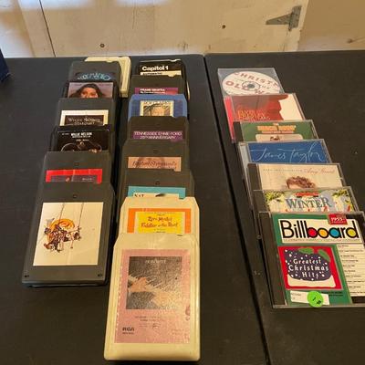MUSIC ON CD’S. & 8 TRACK TAPES