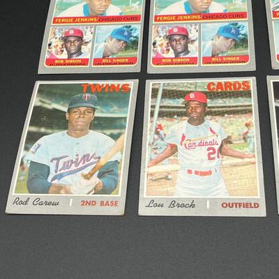 LOT 24: 1970 Topps Baseball Cards - Hank Aaron, Bob Gibson, Lou Brock, Rod Carew and More