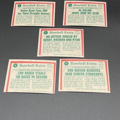 LOT 25: 1975 Topps Baseball Cards - Nolan Ryan, Bob Gibson, Lou Brock, Al Kaline and More