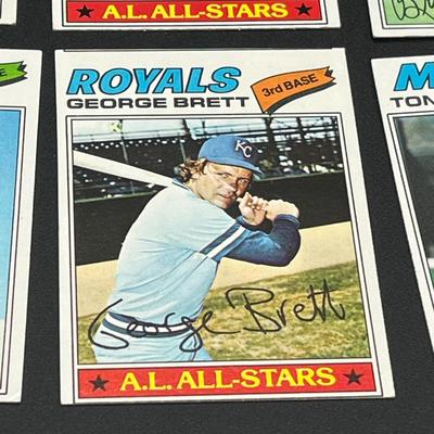 LOT 28: 1977 Topps Baseball Cards - George Brett, Lou Brock, Tom Seaver and More