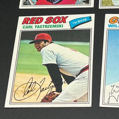 LOT 28: 1977 Topps Baseball Cards - George Brett, Lou Brock, Tom Seaver and More