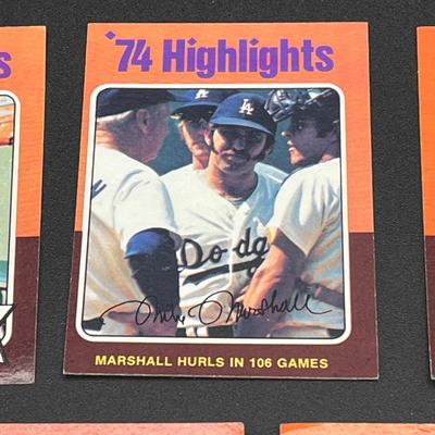 LOT 29: 1975 Topps Baseball Cards - Hank Aaron, Nolan Ryan, Lou Brock and More