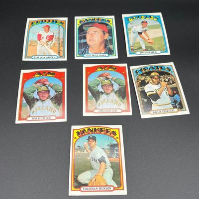 LOT 41: 1972 Topps Baseball Cards - Ted Williams, Thurman Munson, Jim Palmer and More