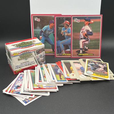 LOT 43: Assorted Baseball Cards - 80s-90s - Sealed Topps 1993 Traded Set, Donruss Jumbo Cards and More