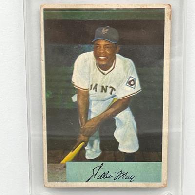 LOT 45: 1954 Bowman Willie Mays Baseball Card