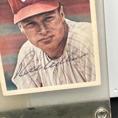 LOT 46: Signed Richie Ashburn 1982 G.S. Gallery All-Time Greats Card # 23