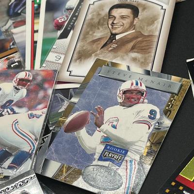 LOT 48: Mixed Lot of NFL Football Cards - Warren Moon, Steve McNair, LaDanian Tomlinson and More