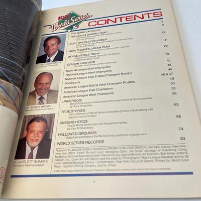 LOT 64: World Series Programs - 1987, 89, 90, 91