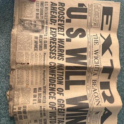 Vintage newpaper and Magazine including Life, and newpaper from 1940's