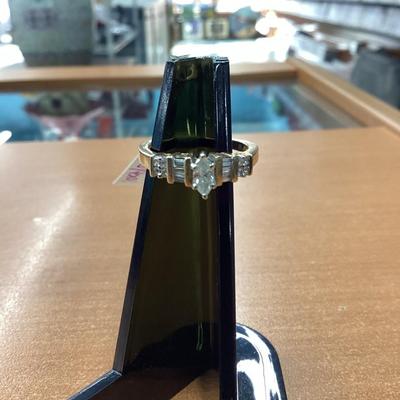 10kt gold diamond ring (size 7)