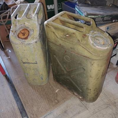 TWO VINTAGE METAL CANS