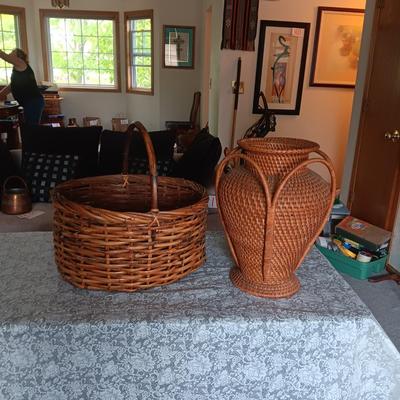 2 HANDMADE BASKETS