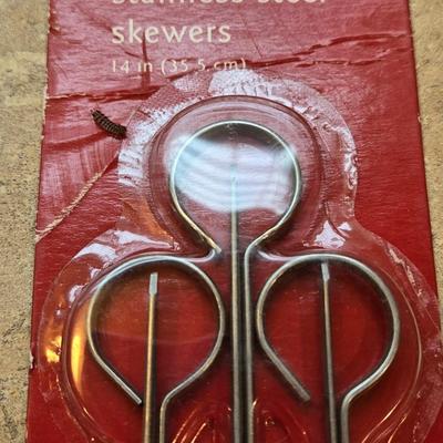 New Set of Skewers, Wood Temperature Wood Markers and Temperature Fork