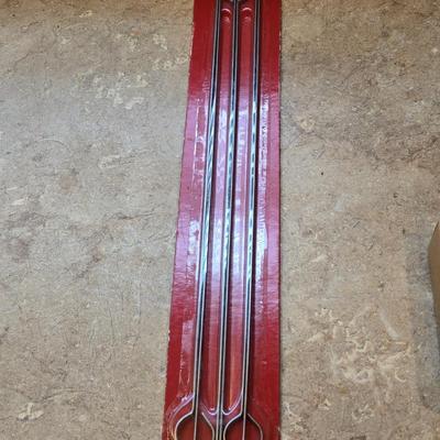 New Set of Skewers, Wood Temperature Wood Markers and Temperature Fork