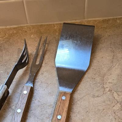 Wood Handle BBQ Utensils