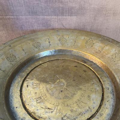 BRASS BOWL TOP TABLE