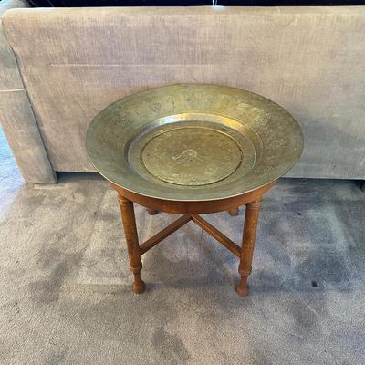 BRASS BOWL TOP TABLE