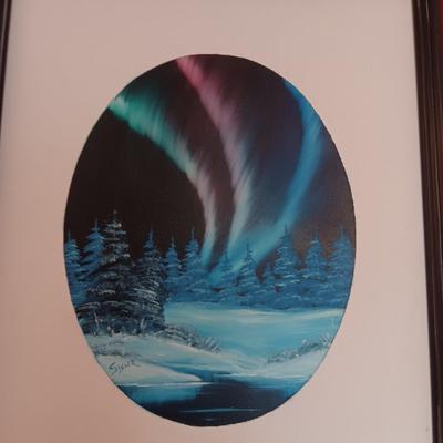OIL PAINTING OF THE NORTHERN LIGHTS BY SISLER