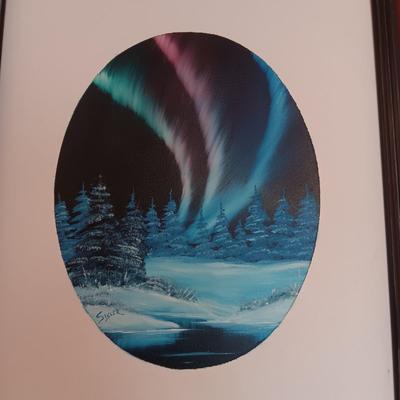 OIL PAINTING OF THE NORTHERN LIGHTS BY SISLER