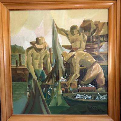 SIGNED OIL PAINTING BY NICHOLAS SANTUANGCO