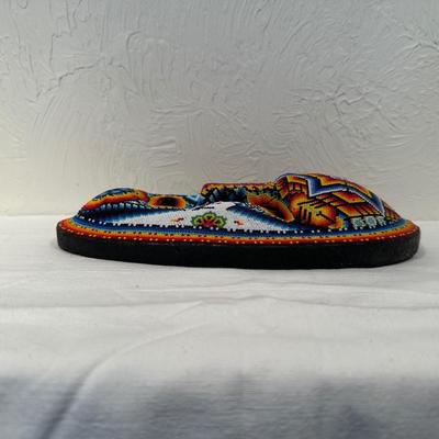 BEADED HUICHOL MASK BY HONORIO VILLA LOPEZ