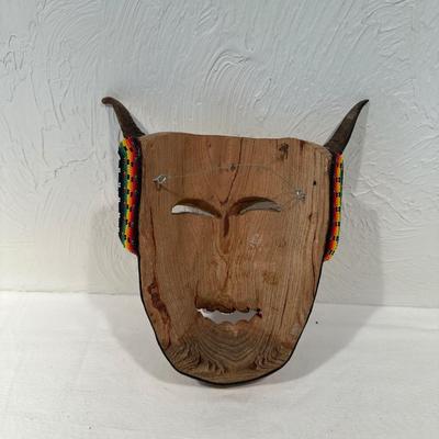 MEXICAN DEMON HUICHOL BEADED MASK