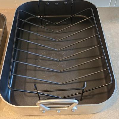 (2) Roasting Pans and Rack