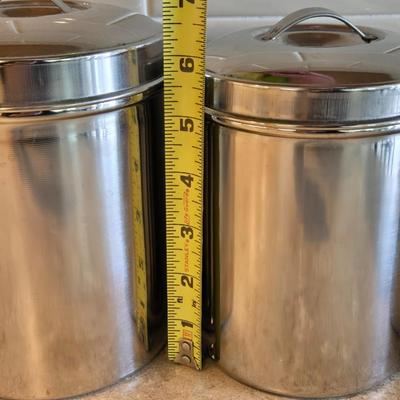 (2) Metal Cannisters