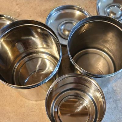 (2) Metal Cannisters