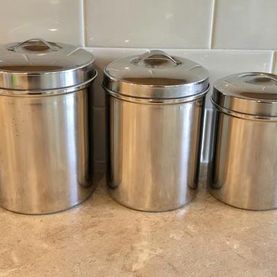 (2) Metal Cannisters
