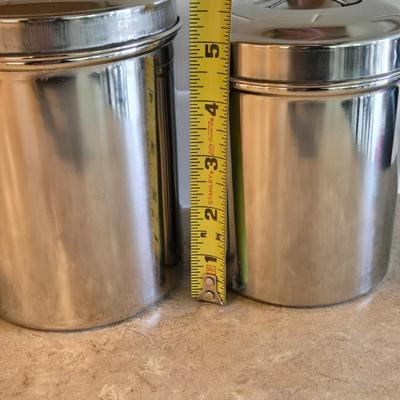 (2) Metal Cannisters