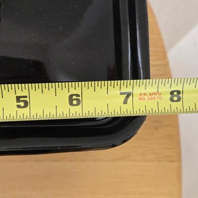 (2) Metal Black Cannisters