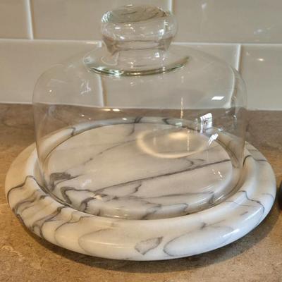 Marble Covered Cheese Dish