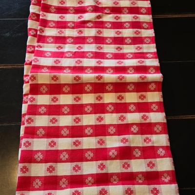 Plastic Table Cloth and Placemats and Red & White Checked Cloth Tablecloth