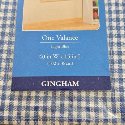 Blue & White Gingham Valance