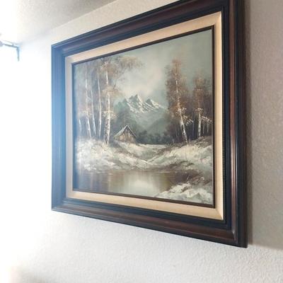 FRAMED OIL PAINTING (NATURE SCENERY)
