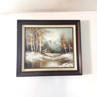 FRAMED OIL PAINTING (NATURE SCENERY)