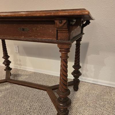 Antique Desk Table with 2 Drawers