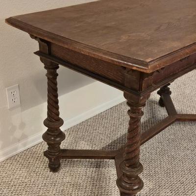 Antique Desk Table with 2 Drawers
