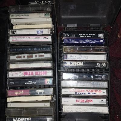 VARIETY CASSETTE TAPES IN CARRY CASE