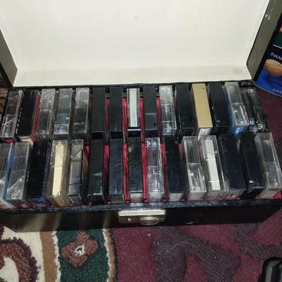 VARIETY CASSETTE TAPES IN CARRY CASE
