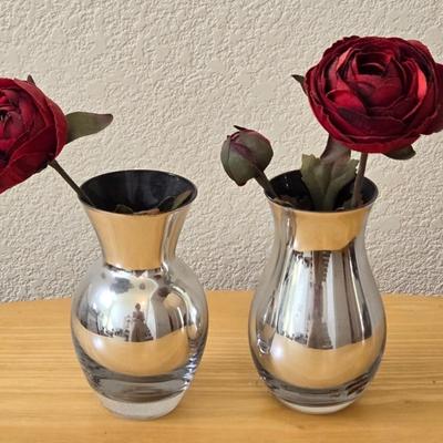 (2) Glass Vases
