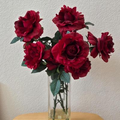 Red Faux Flower Arrangement