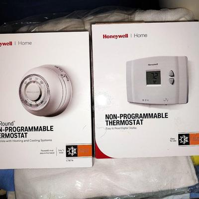 HONEYWELL THERMOSTATS-BUCKETS-CARRY BIN-LIGHT BULBS-MORE